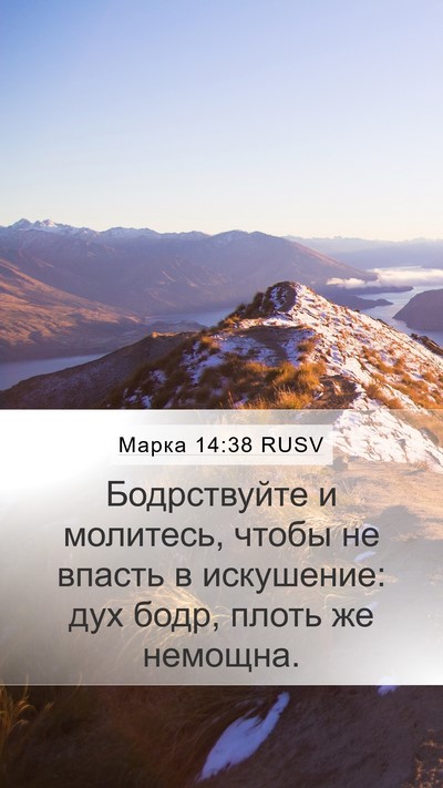 Марка 14:38 RUSV Bible Verse Image