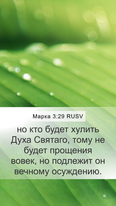 Марка 3:29 RUSV Bible Verse Image