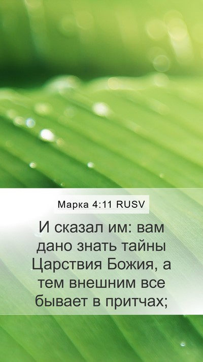 Марка 4:11 RUSV Bible Verse Image