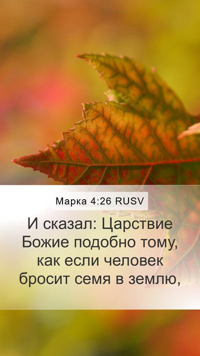 Марка 4:26 RUSV Bible Verse Image