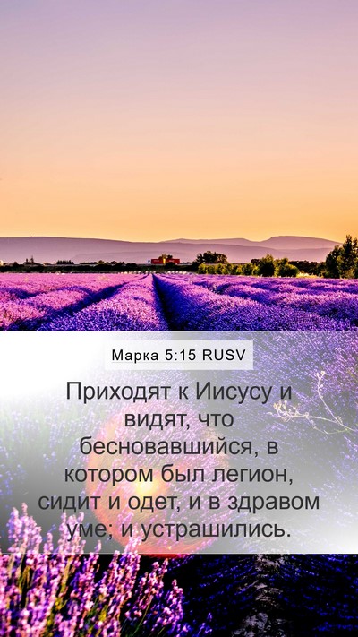 Марка 5:15 RUSV Bible Verse Image