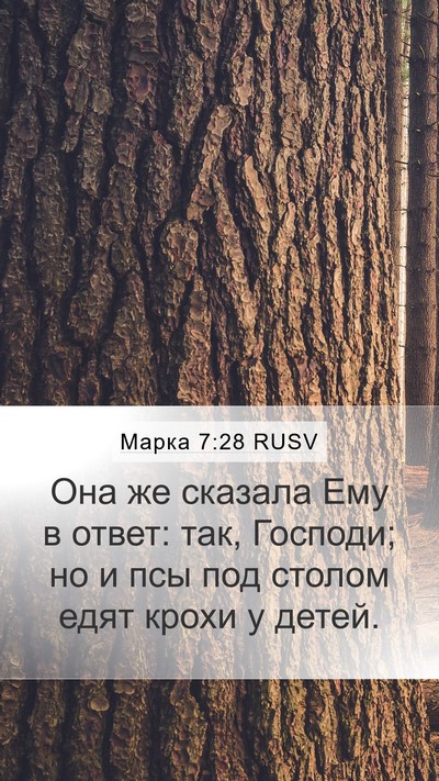 Марка 7:28 RUSV Bible Verse Image