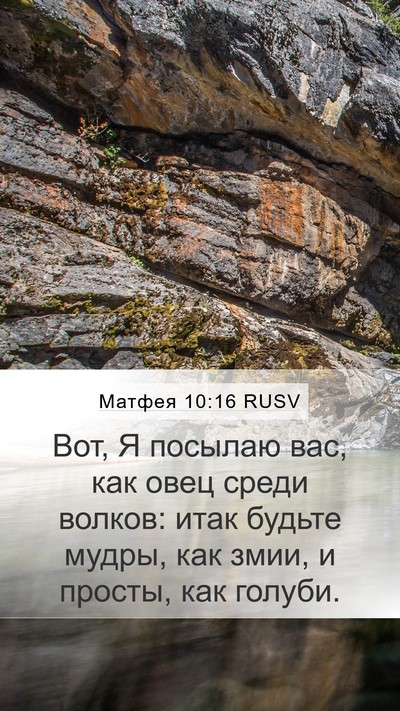 Матфея 10:16 RUSV Bible Verse Image