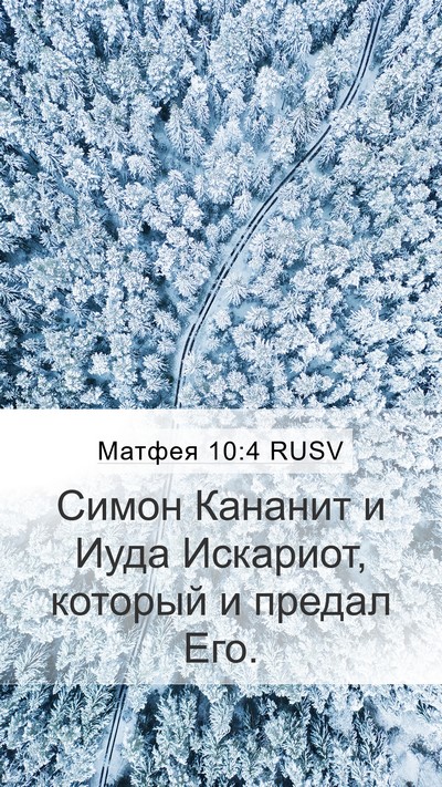 Матфея 10:4 RUSV Bible Verse Image