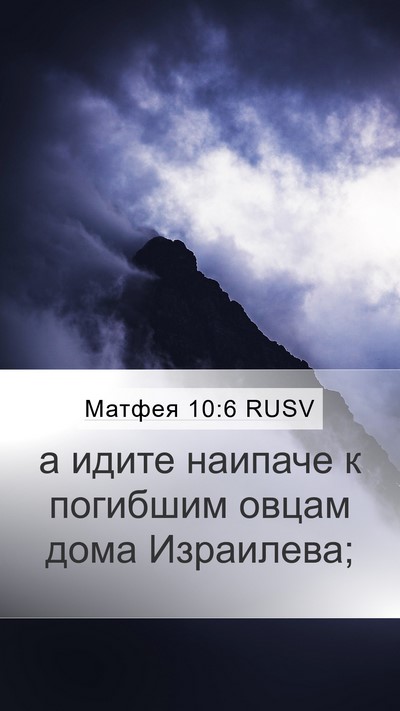 Матфея 10:6 RUSV Bible Verse Image