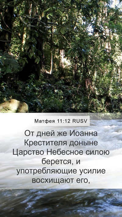 Матфея 11:12 RUSV Bible Verse Image