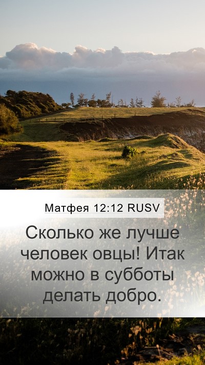 Матфея 12:12 RUSV Bible Verse Image