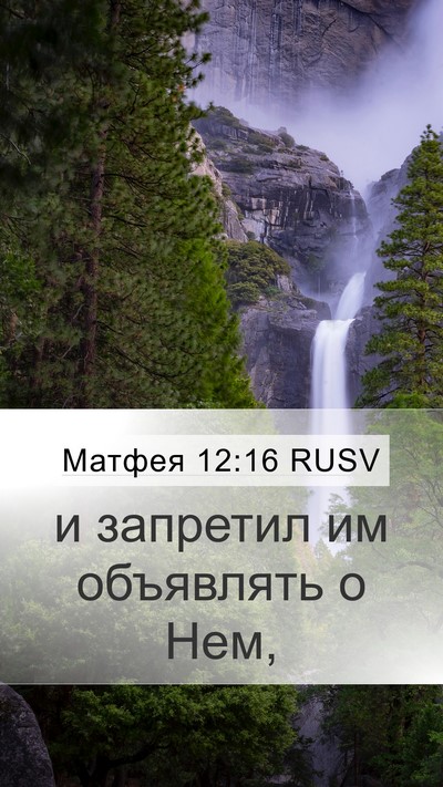 Матфея 12:16 RUSV Bible Verse Image