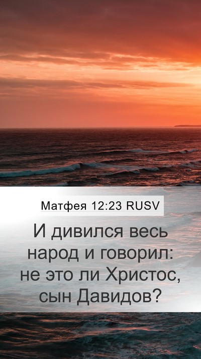 Матфея 12:23 RUSV Bible Verse Image