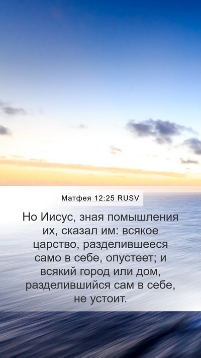 Матфея 12:25 RUSV Bible Verse Image