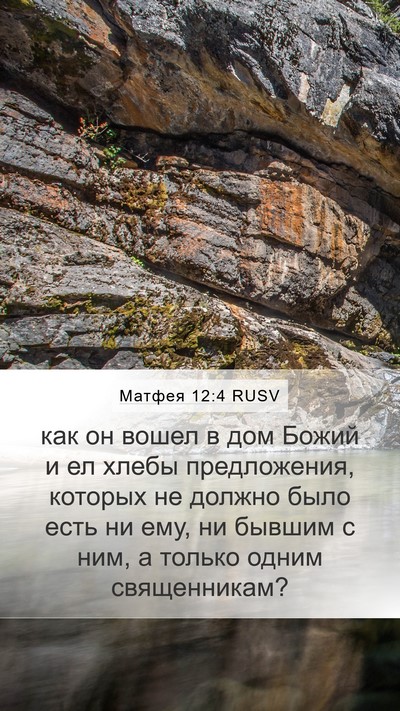 Матфея 12:4 RUSV Bible Verse Image