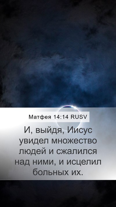 Матфея 14:14 RUSV Bible Verse Image