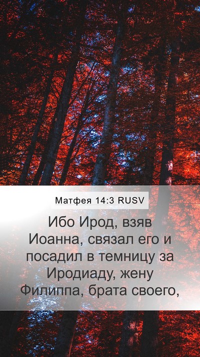 Матфея 14:3 RUSV Bible Verse Image