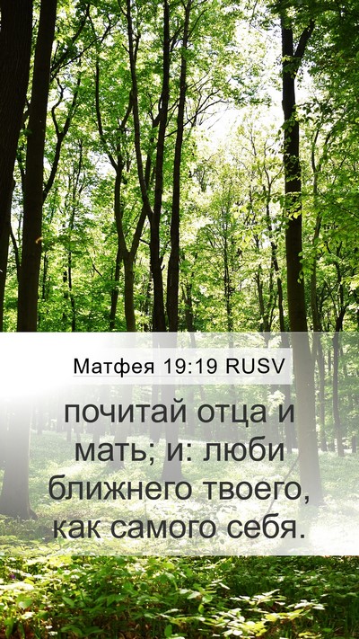 Матфея 19:19 RUSV Bible Verse Image