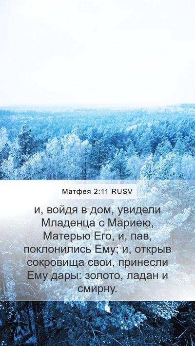Матфея 2:11 RUSV Bible Verse Image