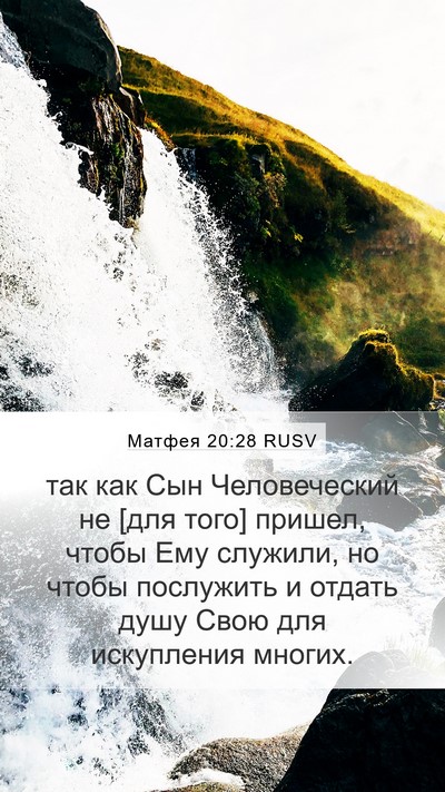 Матфея 20:28 RUSV Bible Verse Image