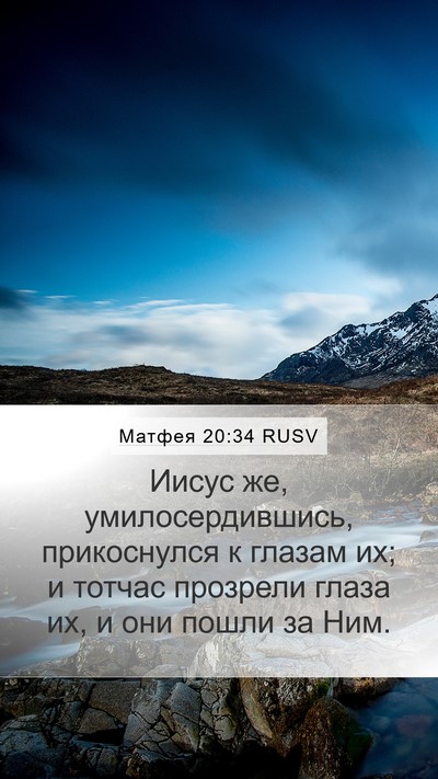Матфея 20:34 RUSV Bible Verse Image
