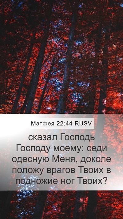 Матфея 22:44 RUSV Bible Verse Image