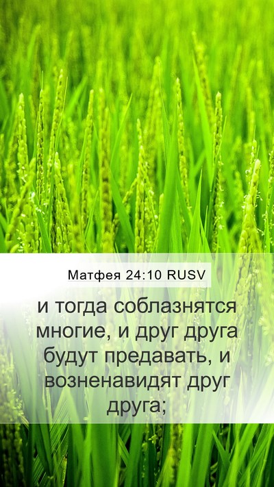 Матфея 24:10 RUSV Mobile Phone Wallpaper - и тогда соблазнятся - Mobile Bible Verse Wallpaper