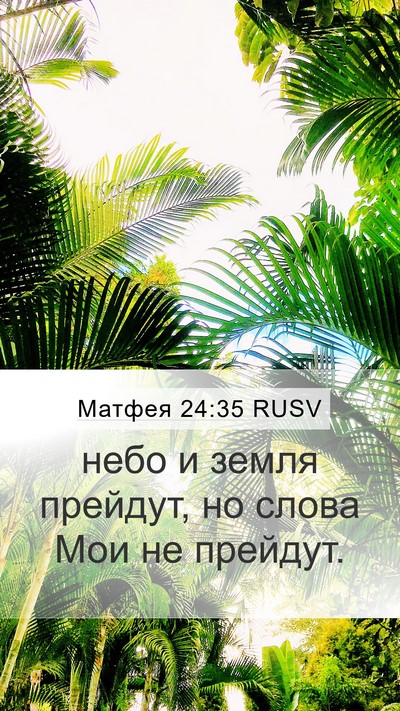Матфея 24:35 RUSV Bible Verse Image