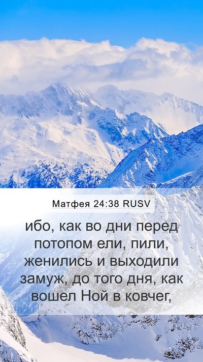 Матфея 24:38 RUSV Bible Verse Image