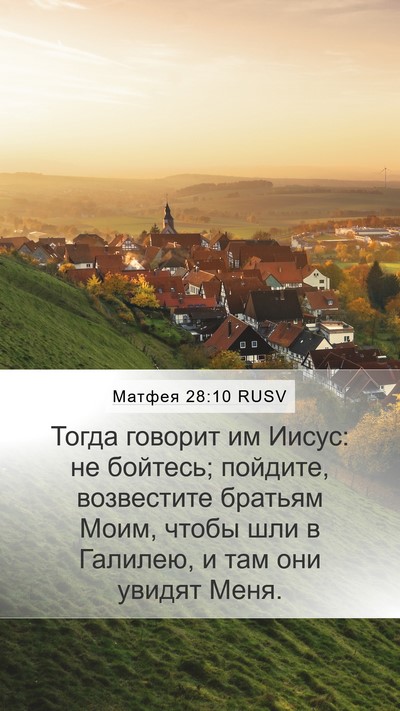 Матфея 28:10 RUSV Bible Verse Image