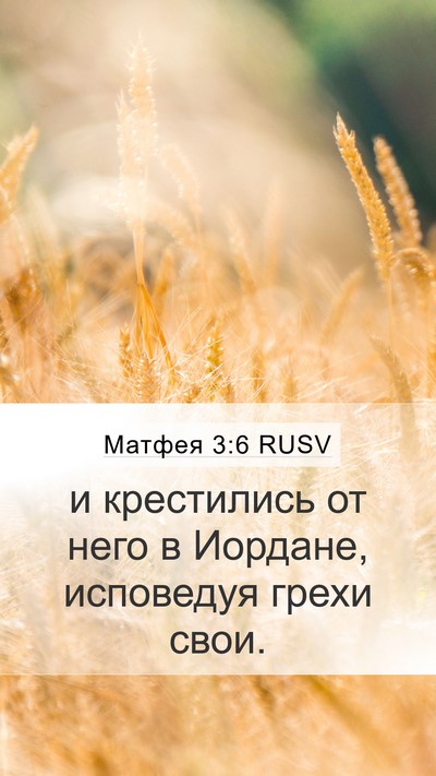 Матфея 3:6 RUSV Bible Verse Image