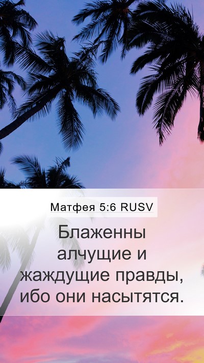 Матфея 5:6 RUSV Mobile Phone Wallpaper - Блаженны алчущие и - Mobile Bible Verse Wallpaper