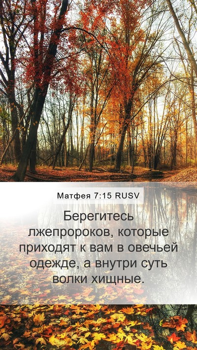 Матфея 7:15 RUSV Bible Verse Image
