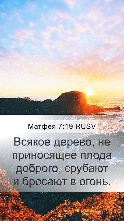 Матфея 7:19 RUSV Bible Verse Image