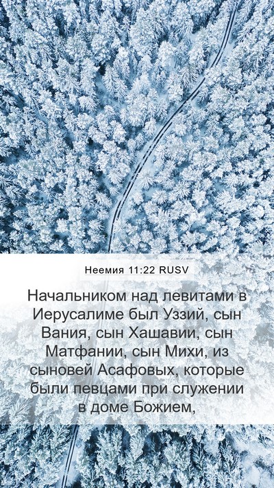 Неемия 11:22 RUSV Bible Verse Image