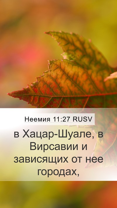 Неемия 11:27 RUSV Mobile Phone Wallpaper - в Хацар-Шуале, в Вирсавии и - Mobile Bible Verse Wallpaper