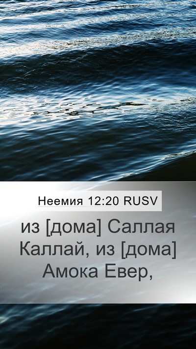 Неемия 12:20 RUSV Mobile Phone Wallpaper - из [дома] Саллая Каллай, из - Mobile Bible Verse Wallpaper