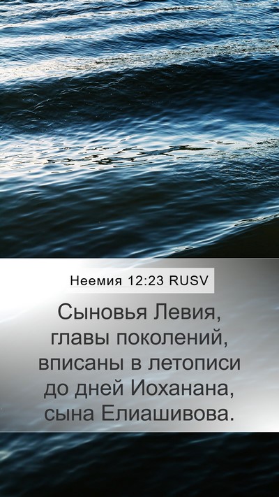 Неемия 12:23 RUSV Mobile Phone Wallpaper - Сыновья Левия, главы - Mobile Bible Verse Wallpaper