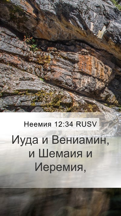 Неемия 12:34 RUSV Mobile Phone Wallpaper - Иуда и Вениамин, и Шемаия и - Mobile Bible Verse Wallpaper