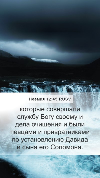 Неемия 12:45 RUSV Bible Verse Image