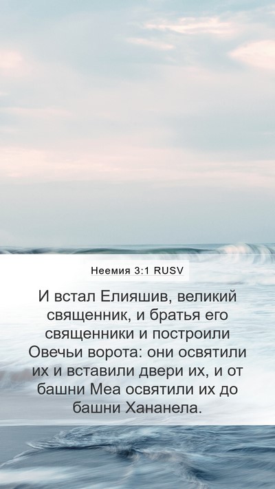 Неемия 3:1 RUSV Bible Verse Image