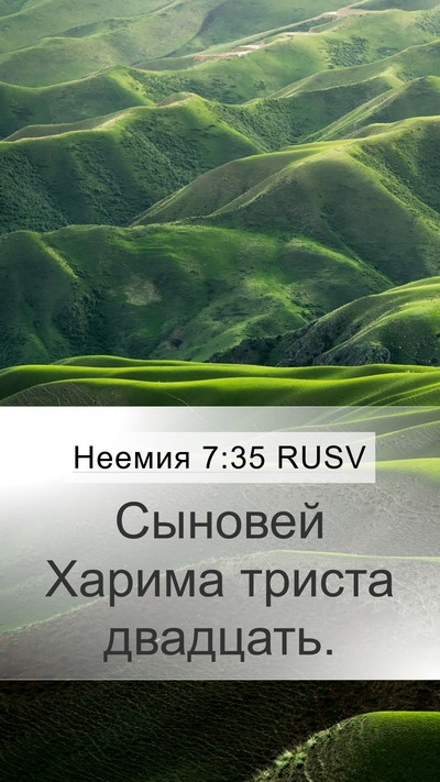 Неемия 7:35 RUSV Bible Verse Image