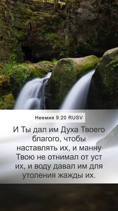 Неемия 9:20 RUSV Bible Verse Image