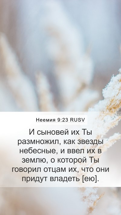 Неемия 9:23 RUSV Bible Verse Image