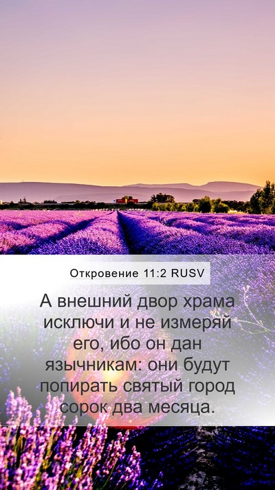 Откровение 11:2 RUSV Bible Verse Image