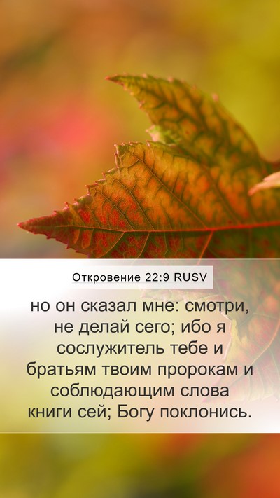 Откровение 22:9 RUSV Bible Verse Image