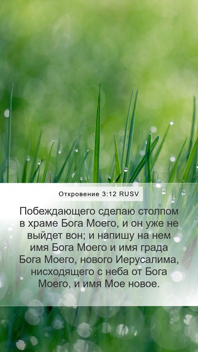 Откровение 3:12 RUSV Bible Verse Image