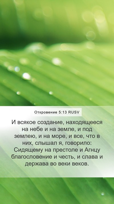 Откровение 5:13 RUSV Bible Verse Image