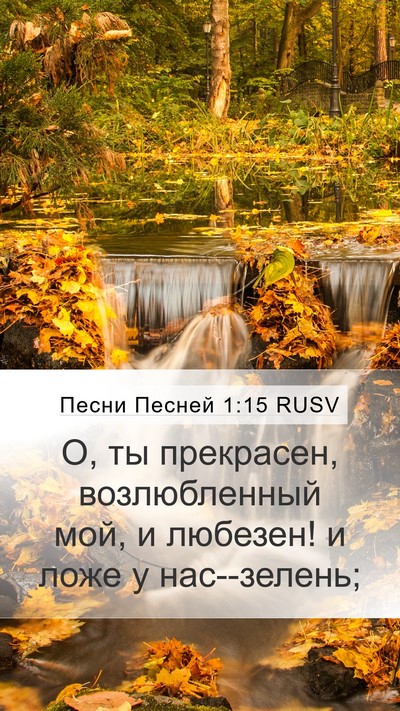 Песни Песней 1:15 RUSV Bible Verse Image