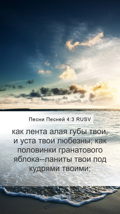 Песни Песней 4:3 RUSV Bible Verse Image