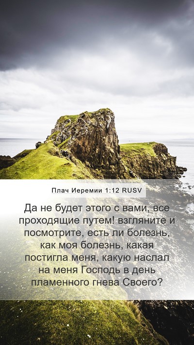 Плач Иеремии 1:12 RUSV Bible Verse Image