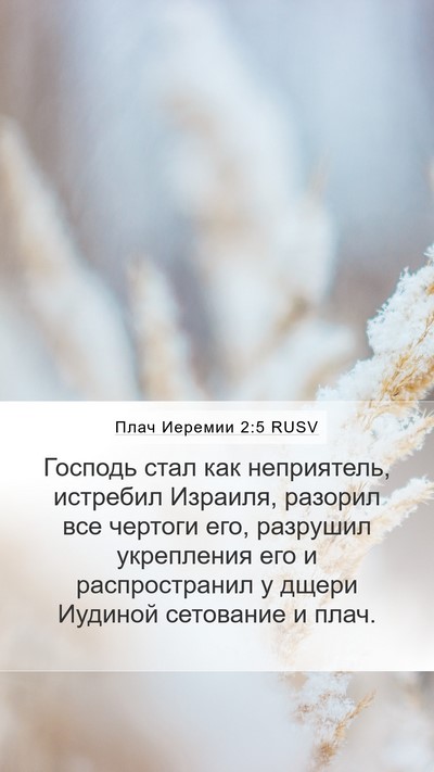 Плач Иеремии 2:5 RUSV Bible Verse Image