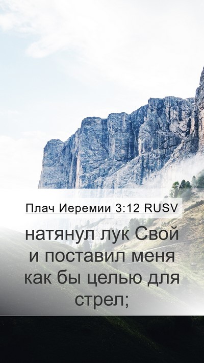 Плач Иеремии 3:12 RUSV Bible Verse Image