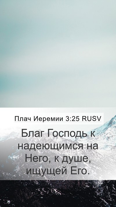 Плач Иеремии 3:25 RUSV Bible Verse Image